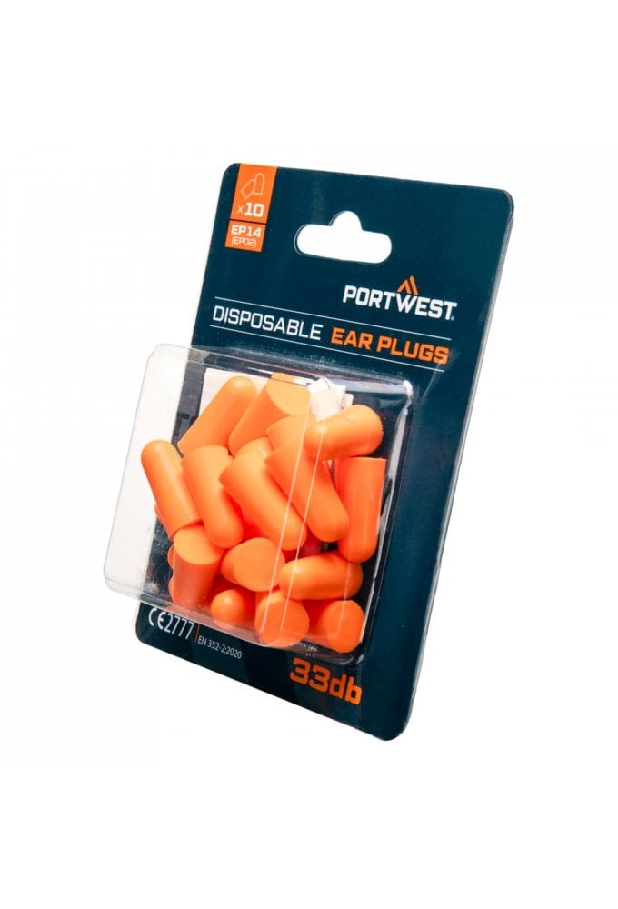 PU Foam Ear Plugs Blister Pack (10 Pairs)