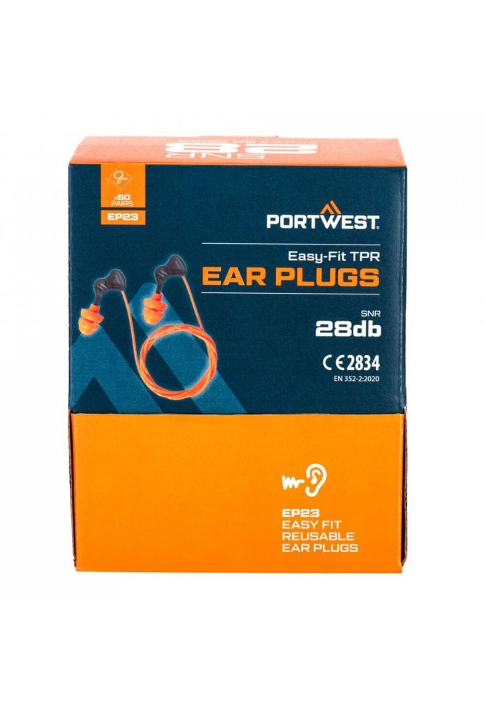 Easy Fit TPR Ear Plugs (50 Pairs)