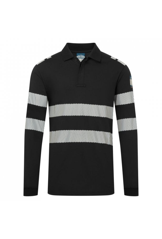 PW3 Modaflame Knit FR Long Sleeve Polo Shirt
