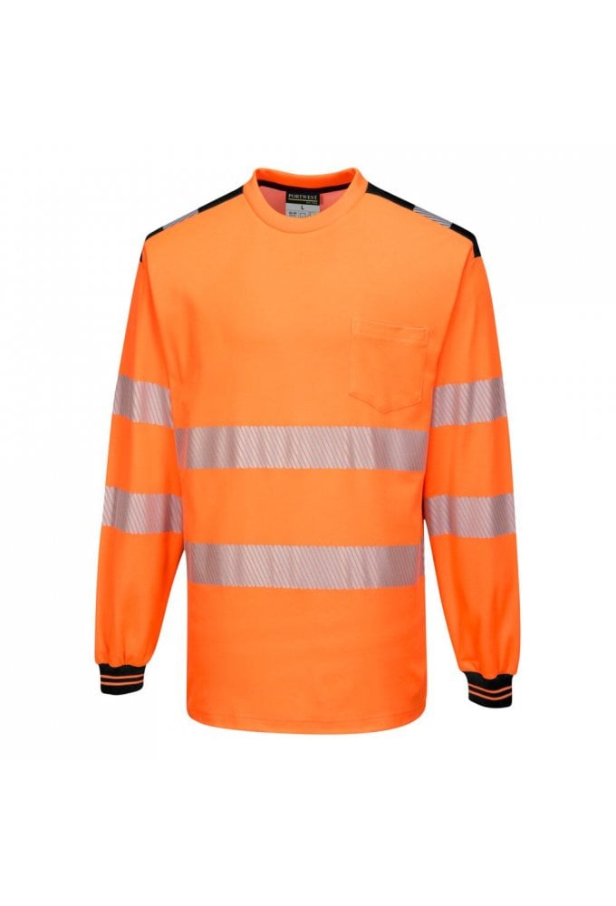 PW3 Hi-Vis Cotton Comfort T-Shirt L/S
