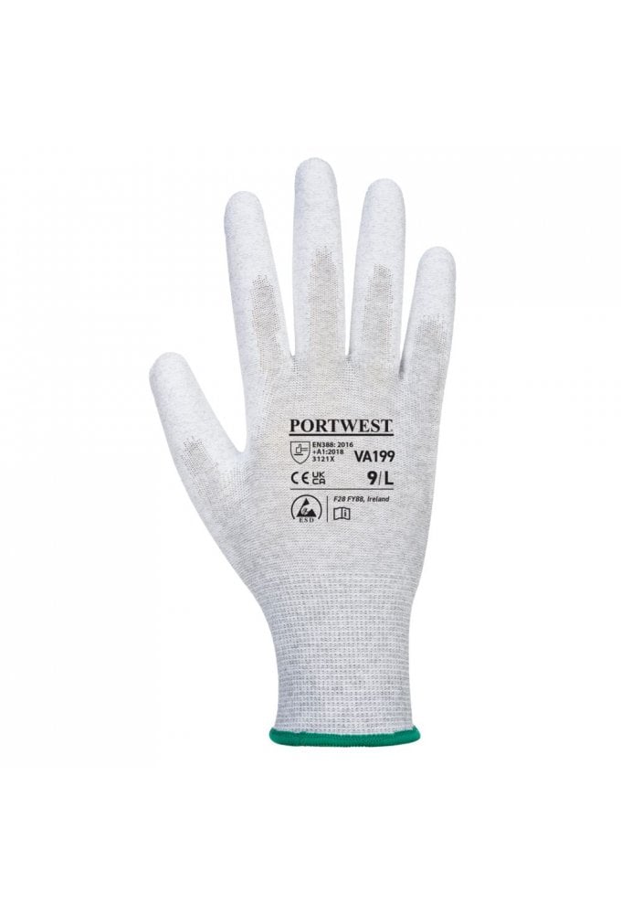 Vending Antistatic PU Palm Glove