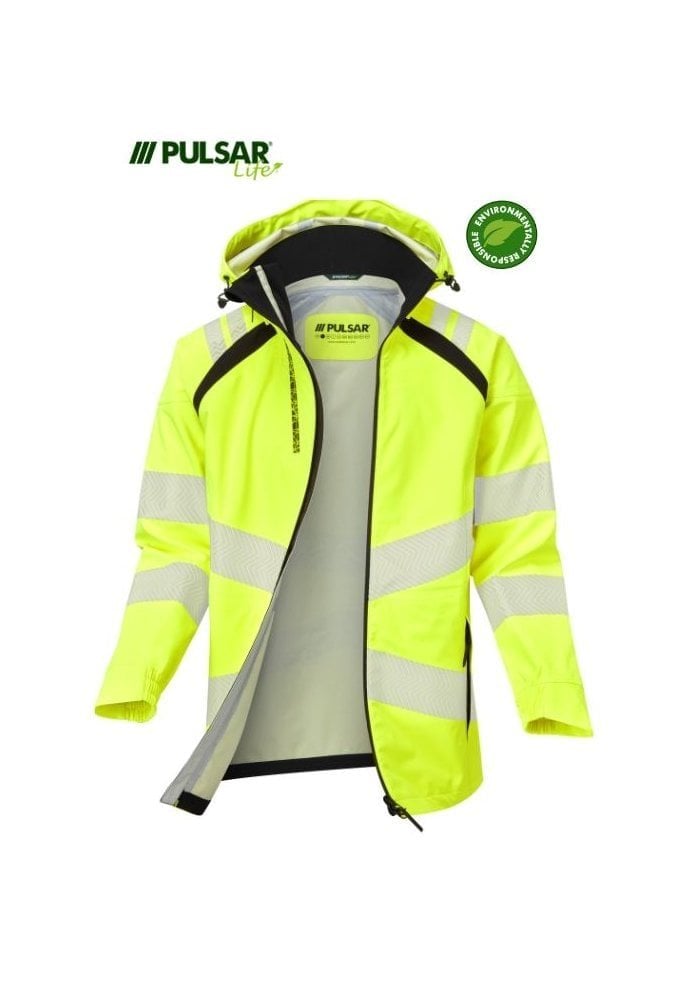 LFE909-YEL Pulsar PULSAR® LIFE Men's Shell Jacket Yellow Size Small-6XL