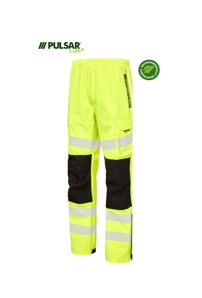LFE906-YEL Pulsar PULSARĀ® LIFE Overtrouser Yellow/Black Size Small-6XL (Short, Reg and Tall Length)