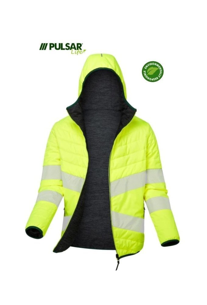 LFE912-YEL Pulsar PULSAR® LIFE Men's Reversible Puffer Jacket Yellow Small-6XL