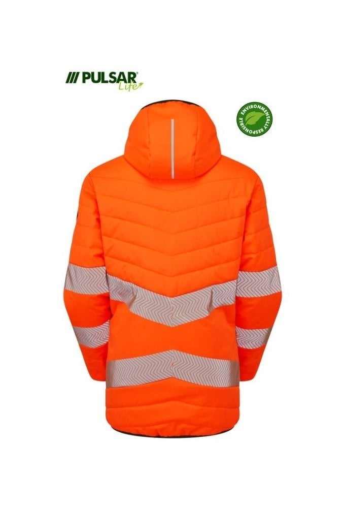 LFE963-ORG Pulsar PULSAR® LIFE Ladies Reversible Puffer Jacket Orange Size 8-26 RIS-3279