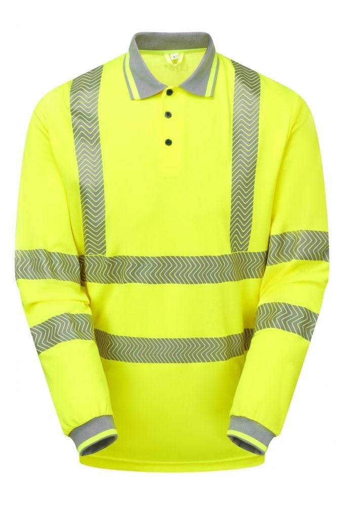 LFE925 Pulsar PULSARĀ® LIFE Men's Long Sleeve Polo Shirt Yellow