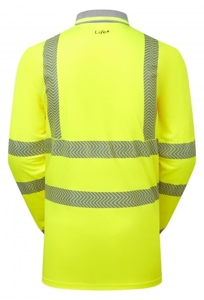 LFE925 Pulsar PULSAR® LIFE Men's Long Sleeve Polo Shirt Yellow