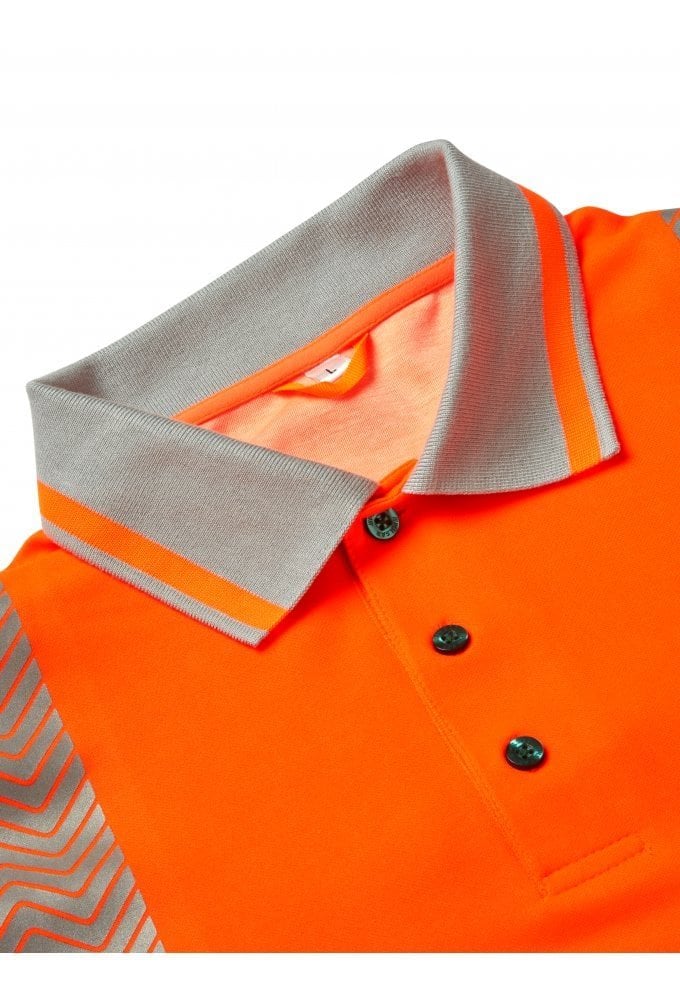 LFE926 Pulsar PULSAR® LIFE Men's Long Sleeve Polo Shirt Orange