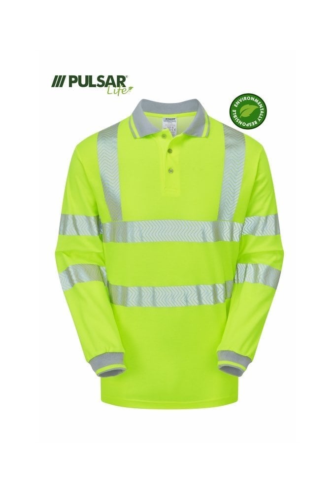 LFE953 Pulsar PULSARĀ® LIFE Women's Long Sleeve Polo Shirt Yellow