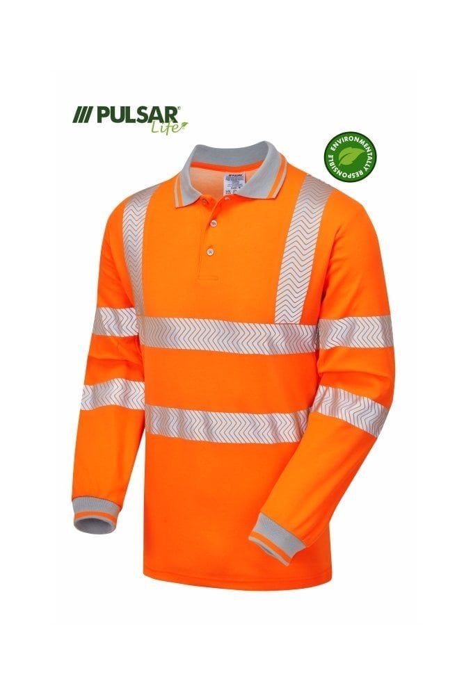 LFE954 Pulsar PULSAR® LIFE Women's Long Sleeve Polo Shirt Orange