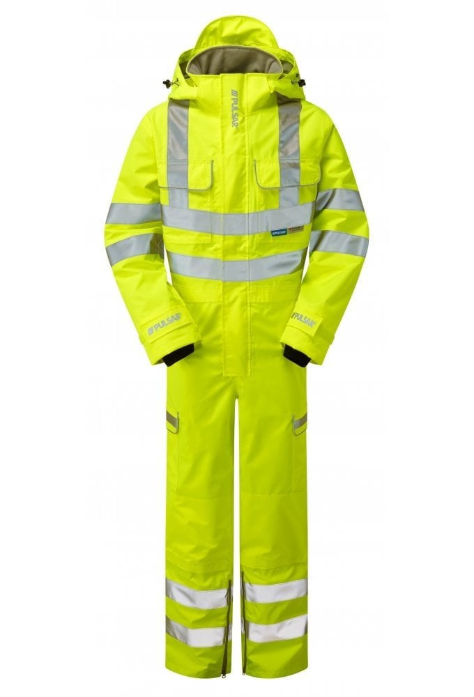 P522 Pulsar PULSAR® Protect High Visibility Waterproof Coverall Yellow