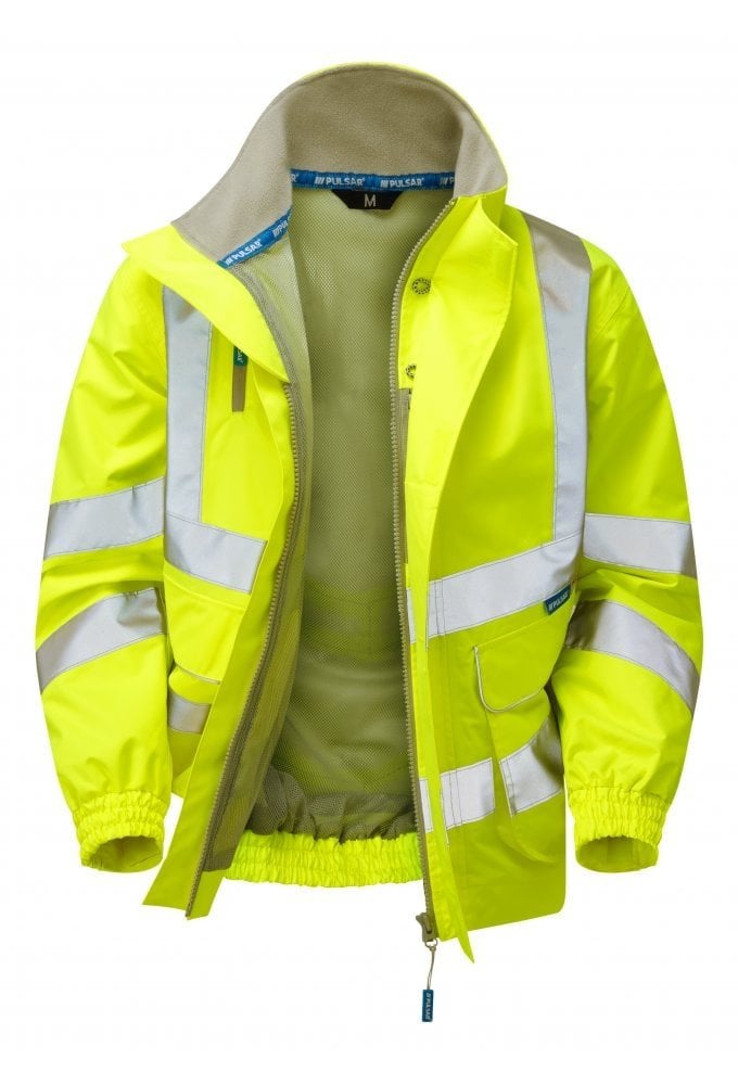 P533 Pulsar PULSAR® Protect High Visibility Mesh Lined Bomber Jacket Yellow