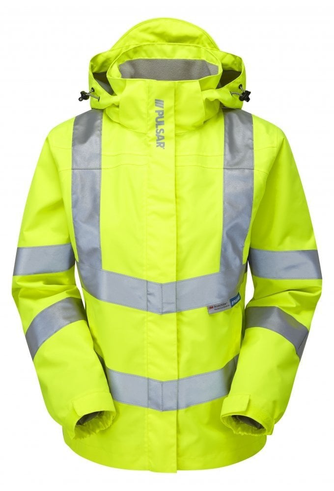 P704 Pulsar PULSAR® Protect Women's High Visibility Storm Coat Yellow