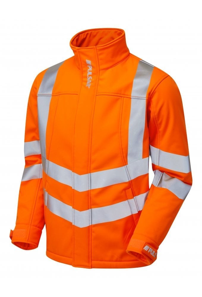 PR535 Pulsar PULSAR® Protect High Visibility Interactive Softshell Jacket Orange