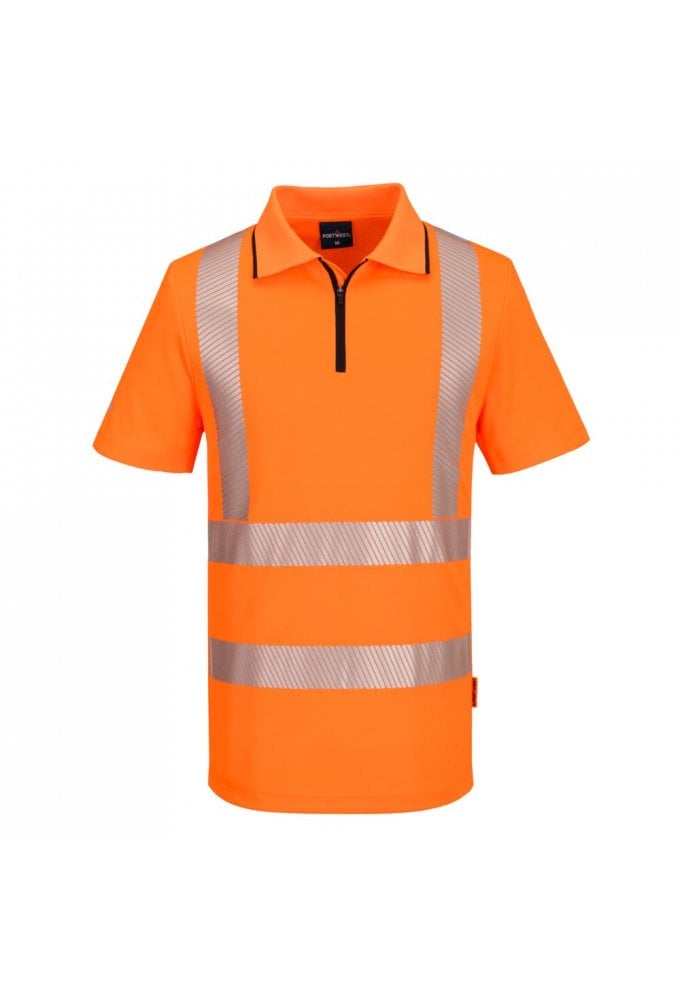 Portwest KX302 KX3 Sport Hi-Vis Zip Polo Shirt S/S