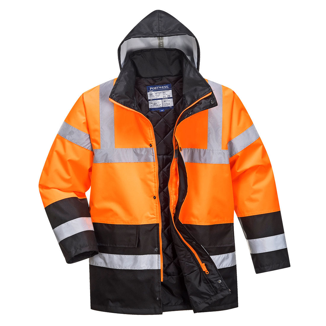 Portwest S467 - Hi-Vis Contrast Winter Traffic Jacket (Xsmall to 5Xlarge) 3 COLOURS