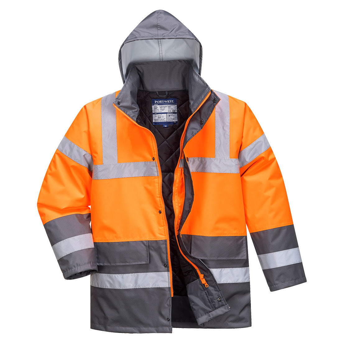 Portwest S467 - Hi-Vis Contrast Winter Traffic Jacket (Xsmall to 5Xlarge) 3 COLOURS