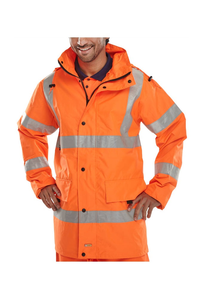 JJ Beeswift Jubilee Breathable Jacket (Small To 4XL) 2 COLOURS RIS 3279 Orange Only