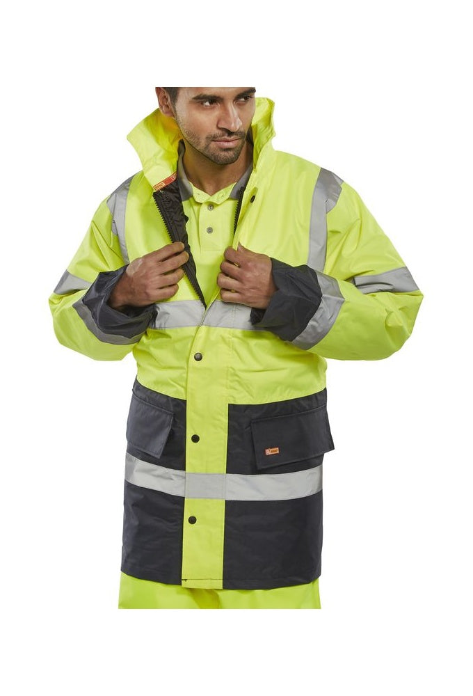 TJSTTENG Padded Waterproof  Two Tone Traffic Jacket (Small To 5XL) 2 COLOURS