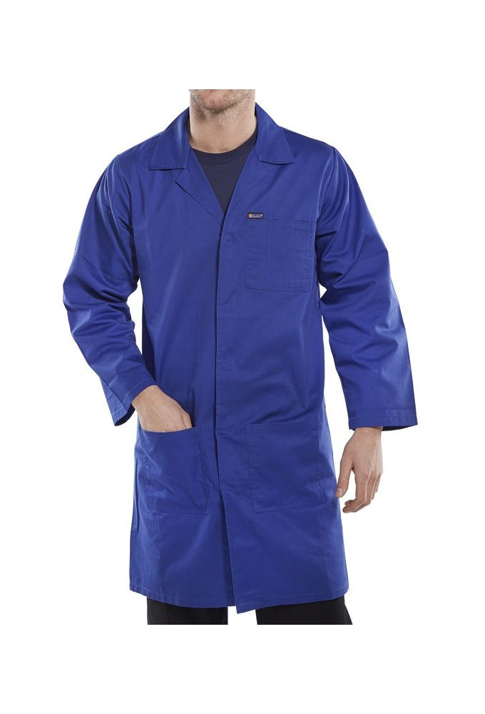 PCWC Polycotton Lab Coat / Warehouse Coat  (Size 28 To 60) 4 COLOURS