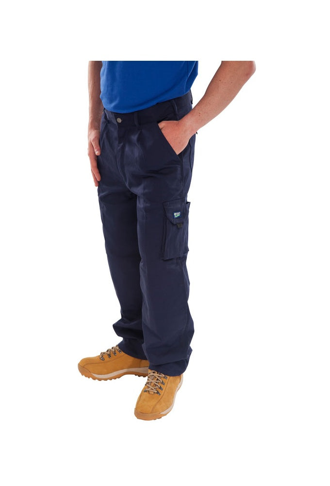 CTRANTN Navy Traders Newark Trousers (30 TO 48 Waist)