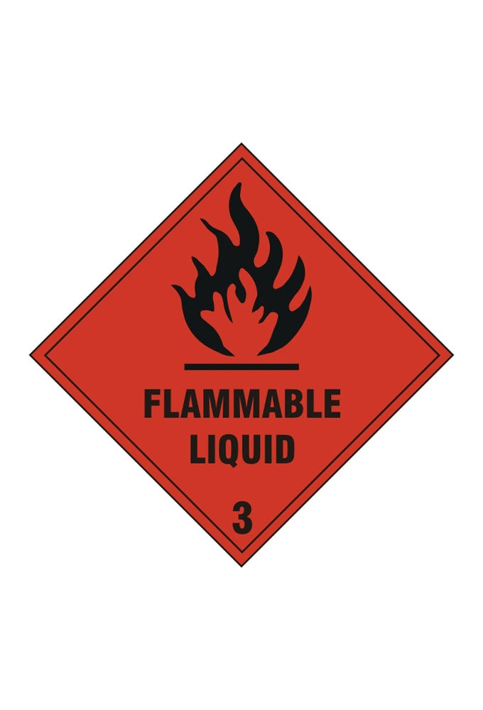 BSS1858S Flammable Liquid Sign Vinyle Version
