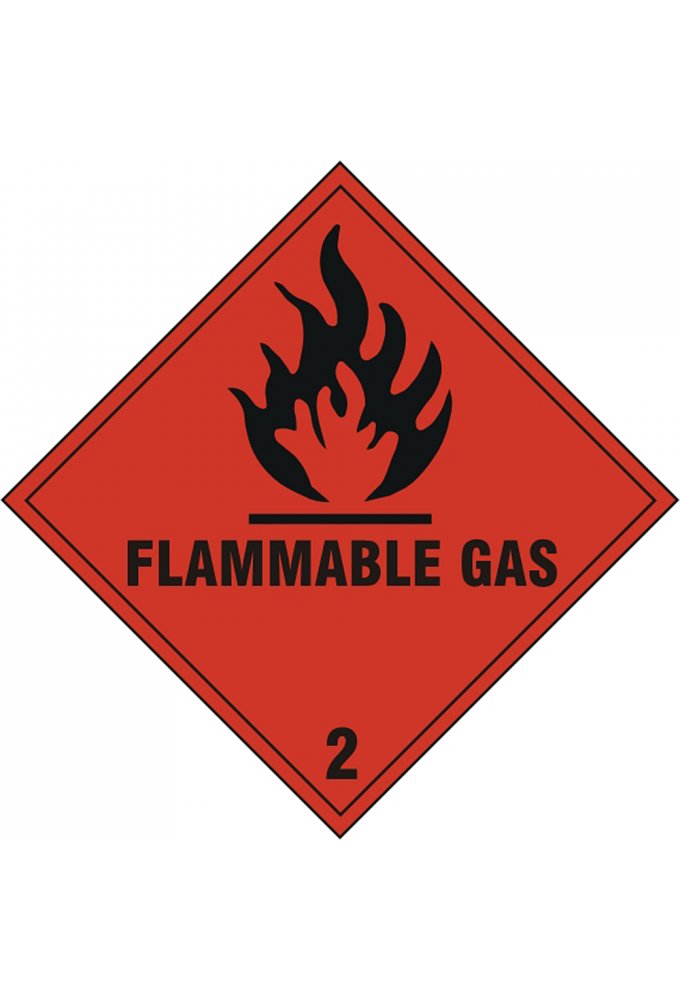 BSS1859S Flammable Gas Sign Vinyl Version