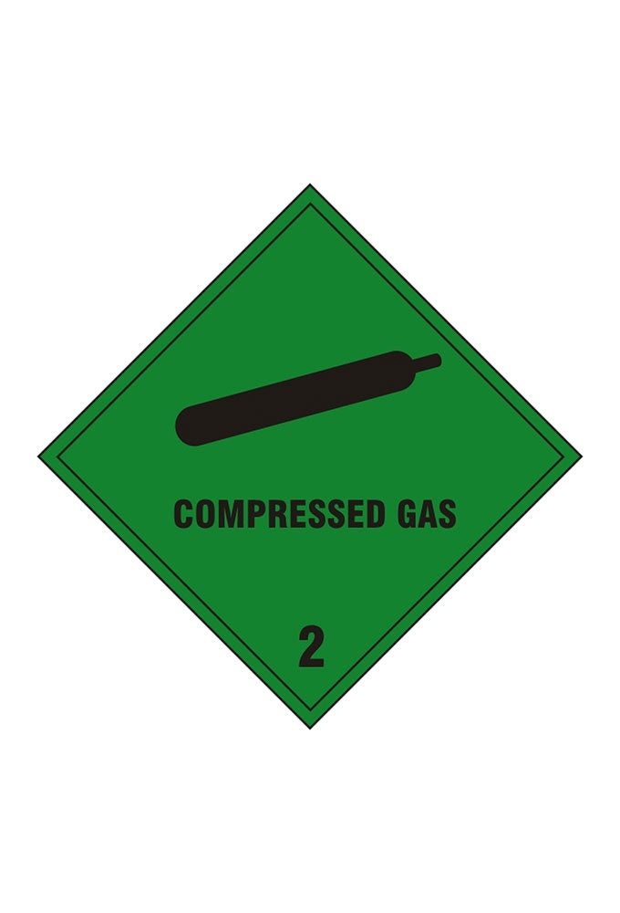 BSS1869S Compressed Gas Sign Vinyl Version