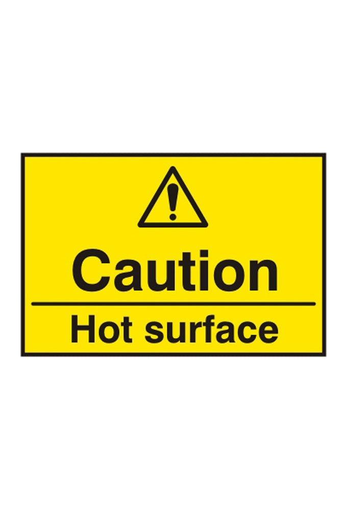 BSS11163 Caution Hot Surface Sign Vinyl Version