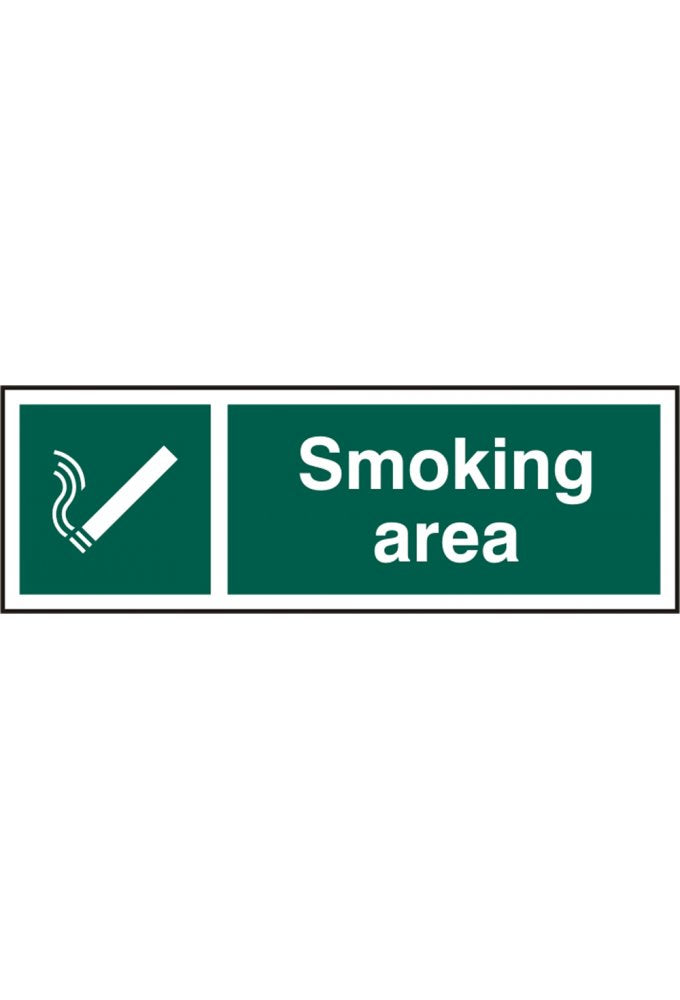 BSS11903 Smoking Area Sign Vinyl Version