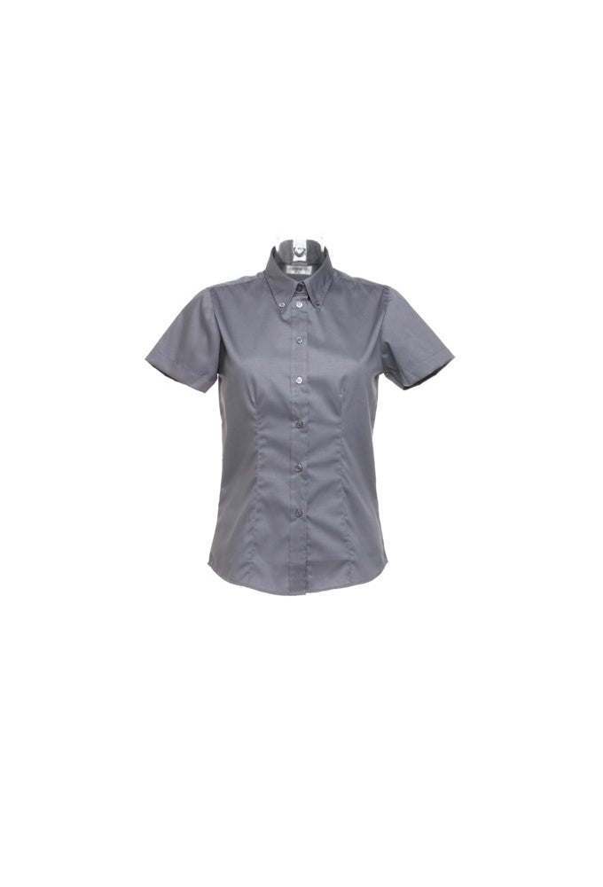 KK701 Womens Corporate Oxford Short Sleeved Blouse (Size 8 To Size 26)  7 COLOURS