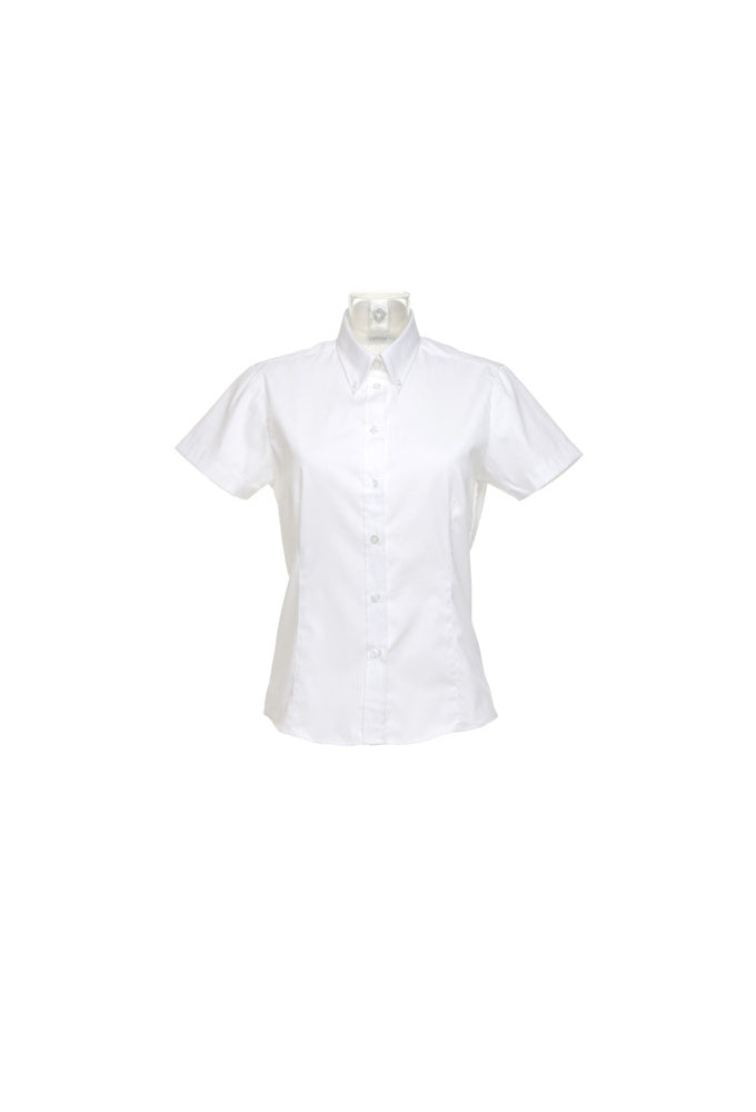 KK701 Womens Corporate Oxford Short Sleeved Blouse (Size 8 To Size 26)  7 COLOURS