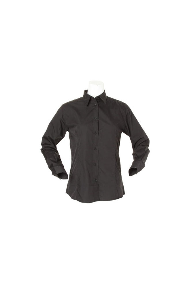 KK729 Womens WorkForce Long Sleeved Blouse (Size 8 To 24)  3 COLOURS
