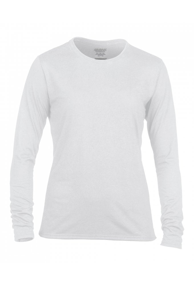 GD171 Womens Gildan Performance Long Sleeved T-shirt (Small To 2XL)