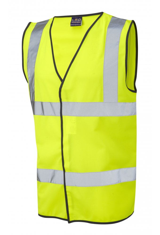 W01-Y Leo Workwear Tarka Yellow Hi Vis Vests (Small To 6XL) ISO 20471