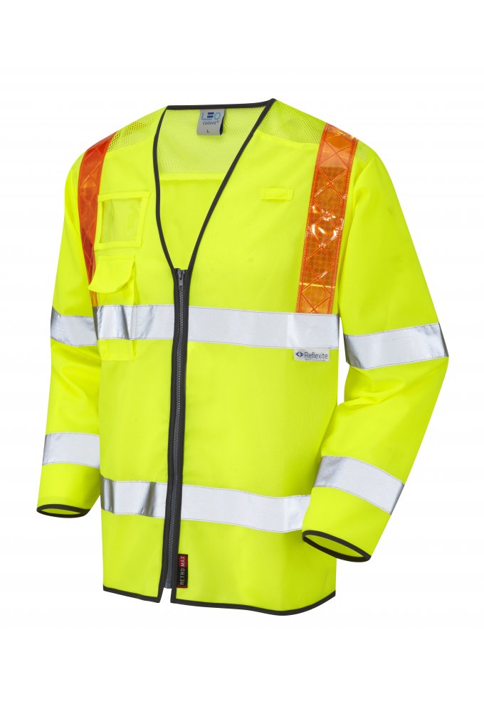 S13-Y Barbrook Class Traffic Management Class 3 Orange Brace Sleeved WaistCoat (Small to 6XL)