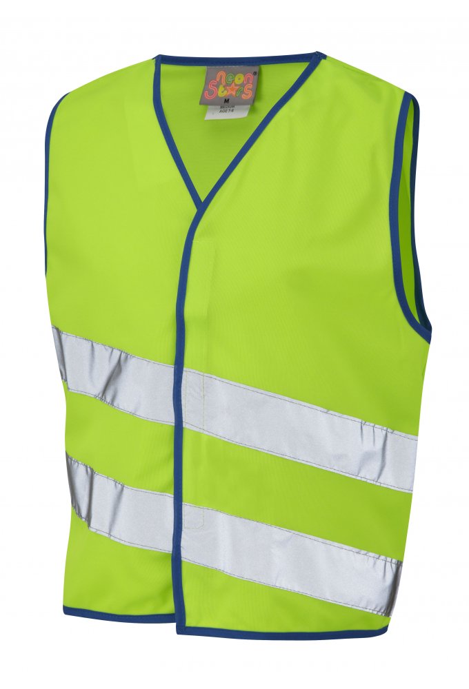 CW01-LM NeonStars Childrens Lime Hi Vis Vest (3/4 To 9/11)