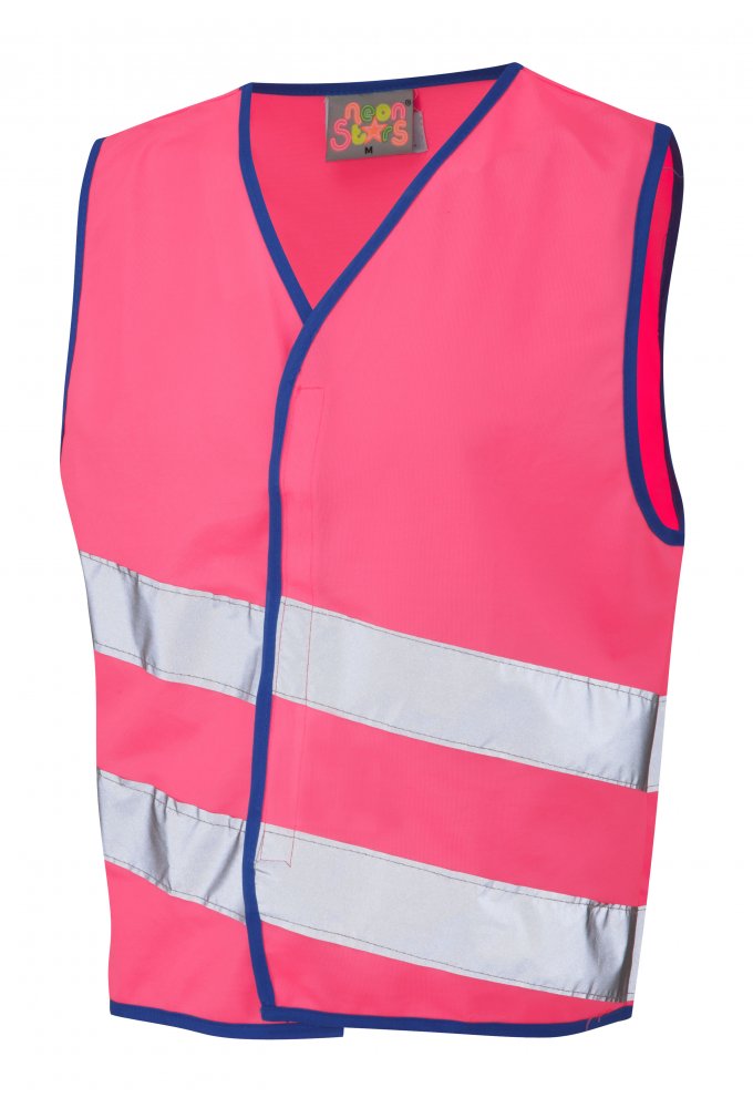 CW01-PK NeonStars Childrens Pink Hi Vis Vest (3/4 To 9/11)