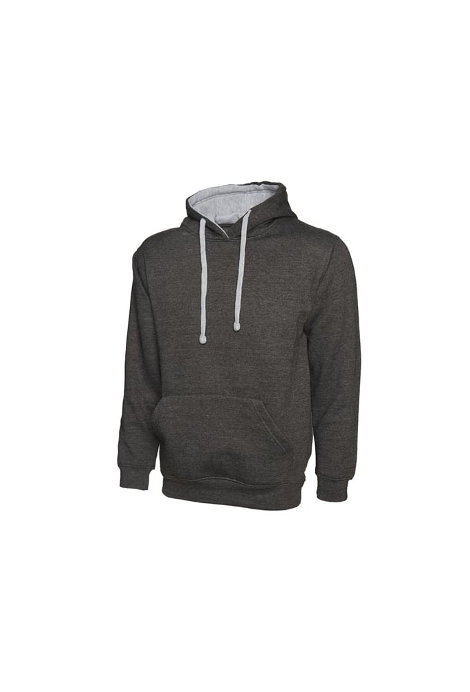 UC507 Uneek Contrast Hooded SweatShirt (Xsmall to 4Xlarge) 12 Colours