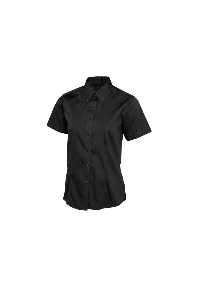 UC704 Ladies Pinpoint Short Sleeved Oxford Shirt (Size 8 to Size 24)  7 COLOURS