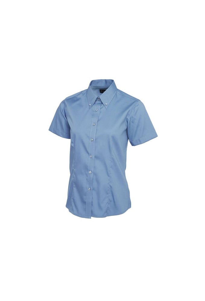 UC704 Ladies Pinpoint Short Sleeved Oxford Shirt (Size 8 to Size 24)  7 COLOURS