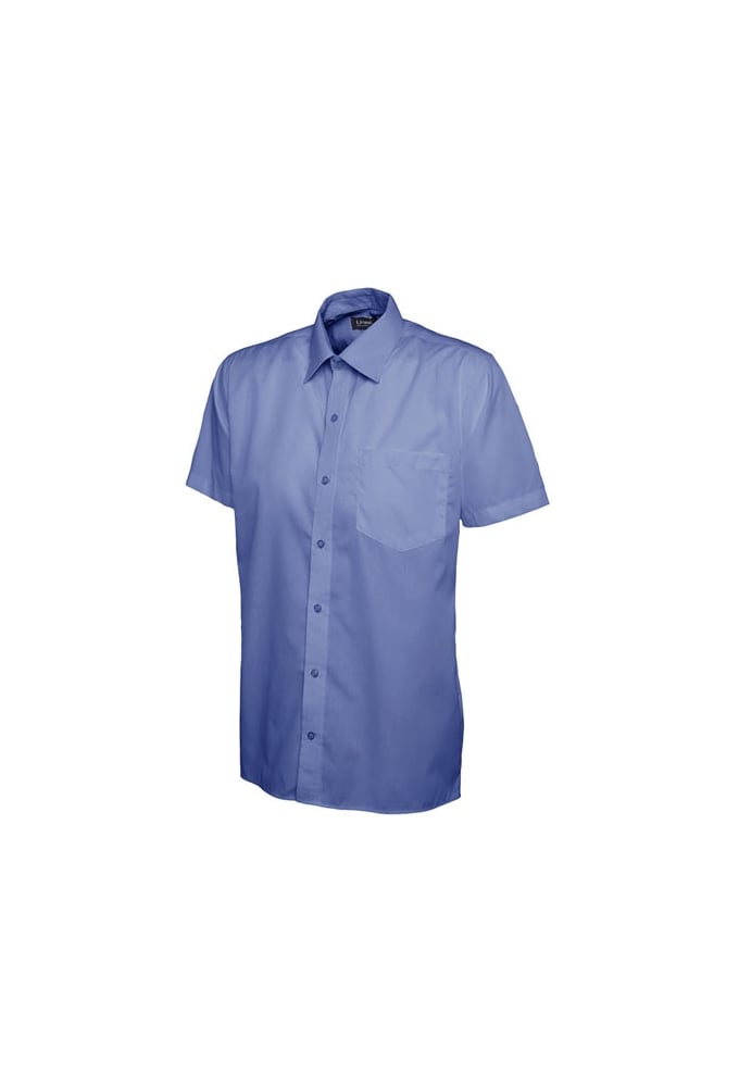 UC710 Mens Poplin Half Sleeve Shirt  (Collar Size 14.5 To 19.5)  10 COLOURS
