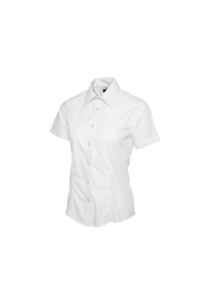 UC712 Ladies Poplin Half Sleeve Shirt (Size 8 to Size 24) 10 COLOURS