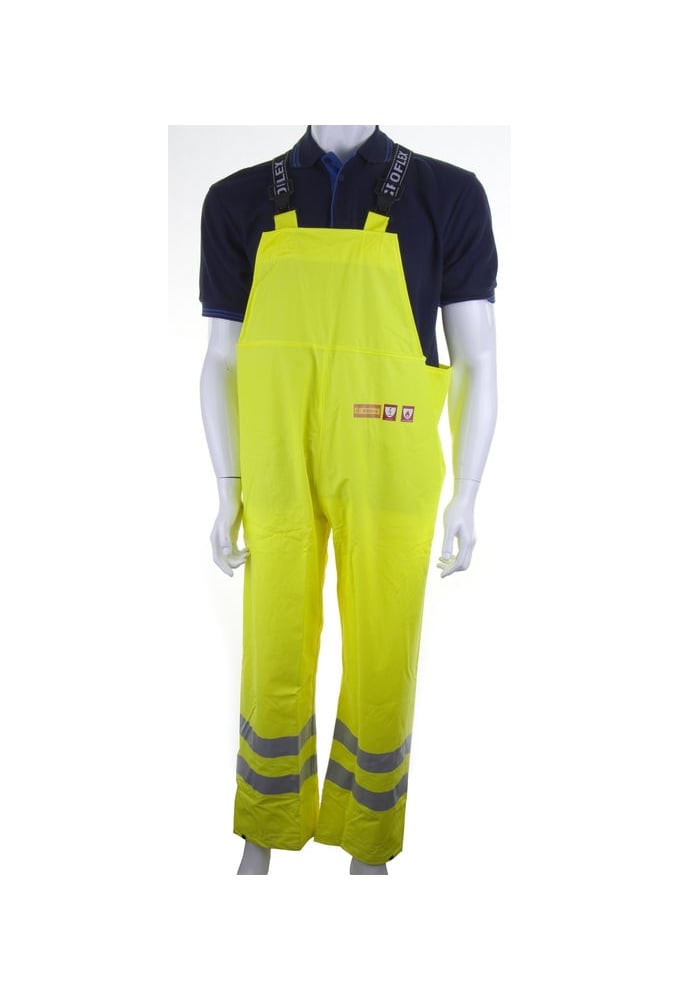 CFRLR59SY Click FR/AS WaterProog Bib Trousers - Yellow - (Small To 4XL)