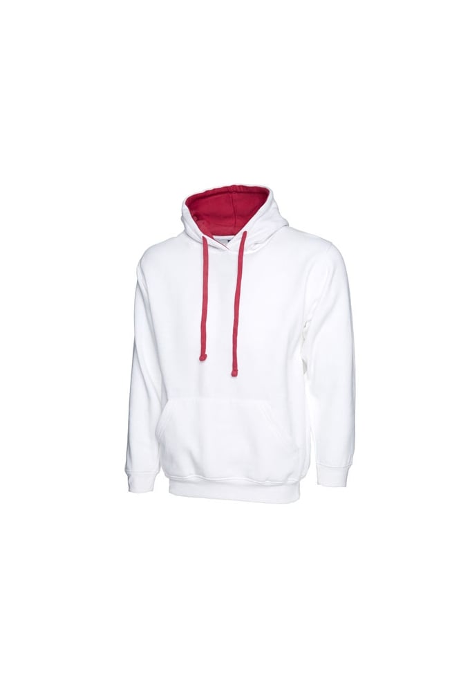 UC507 Uneek Contrast Hooded SweatShirt (Xsmall to 4Xlarge) 12 Colours