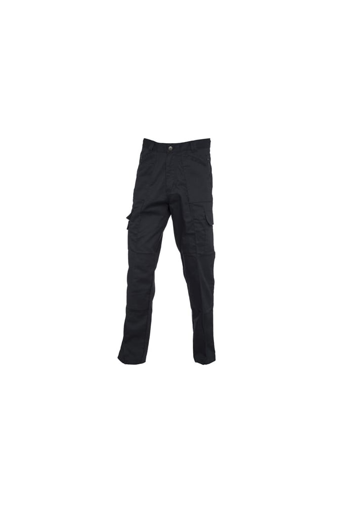 UC903 Action Work Trousers Black (Zipped Pockets) (28 TO 52 Waist) Reg and Tall Leg