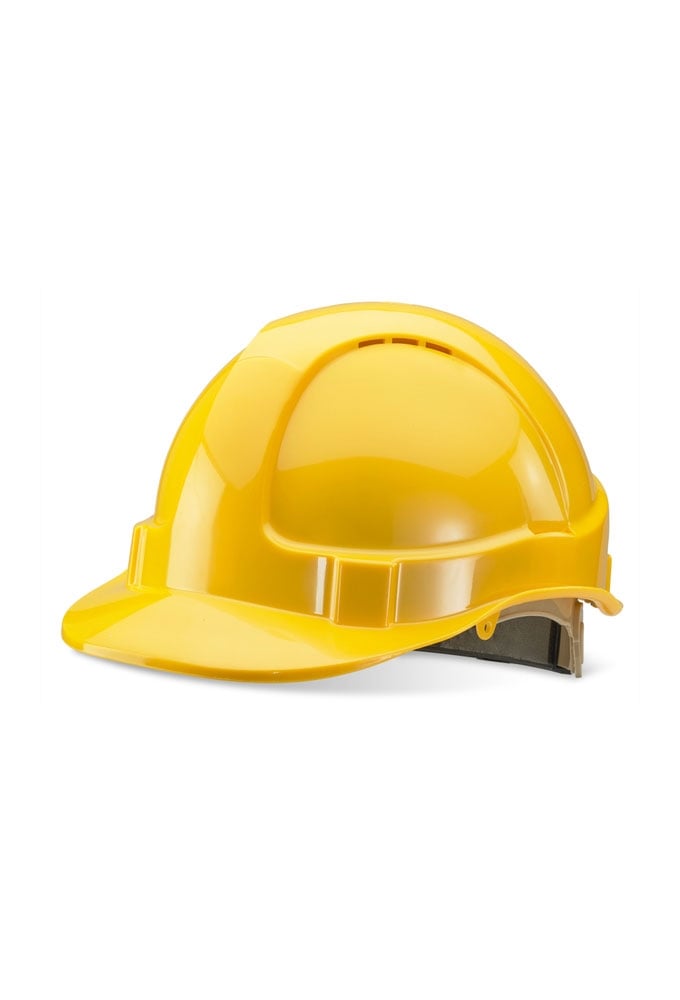 BBVSHRHY Yellow B-Brand Safety Helmet Ratchet HeadGear (OneSize)