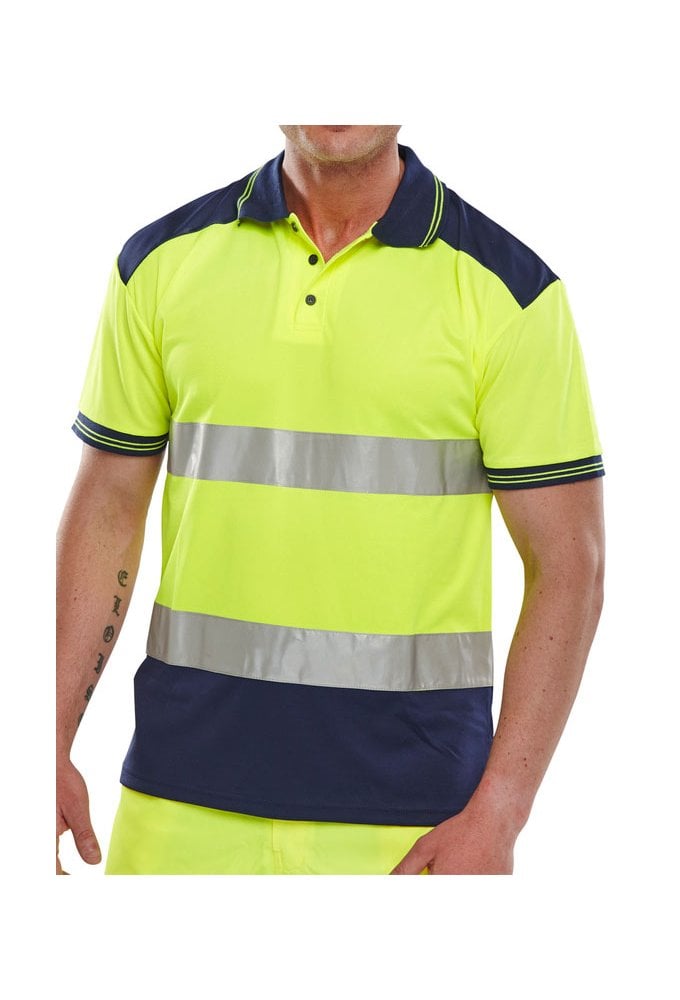 CPKSTTEN Beeswift Hi-Visibility Two Tone Polo Shirt (Small To 4XL) 2 COLOURS