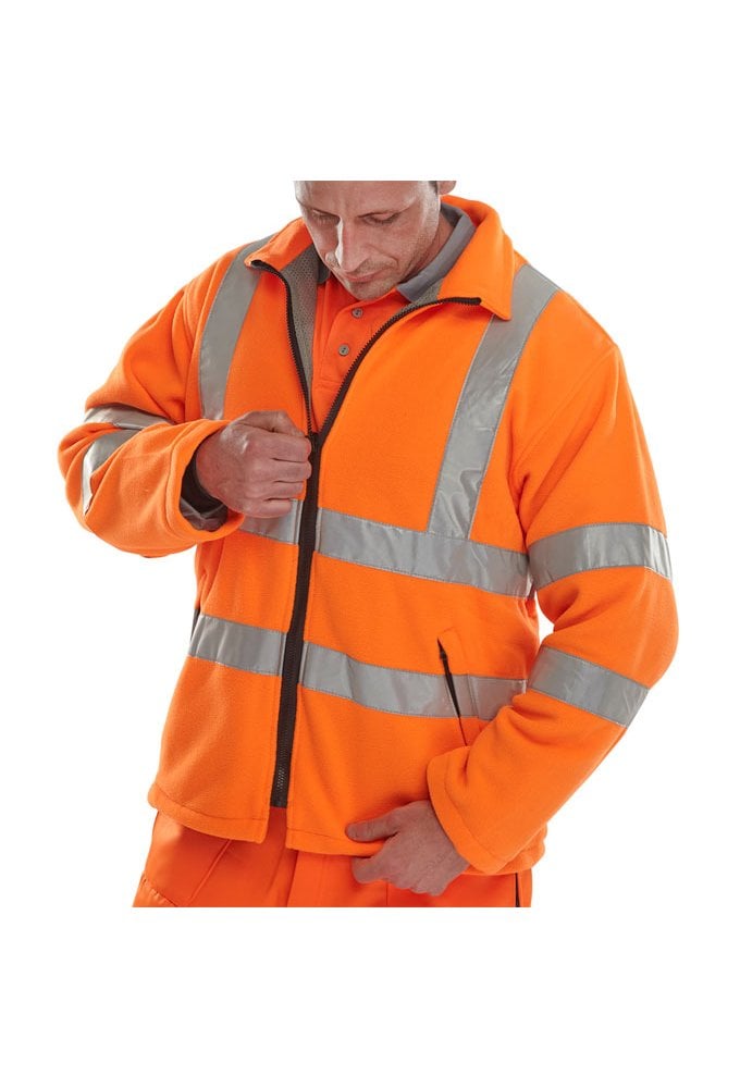 CARF Beeswift Hi-Visibility Carnoustie Fleece,  Orange GO/RT 3279 (Small To 4XL) 2 COLOURS RIS 3279 Orange Only