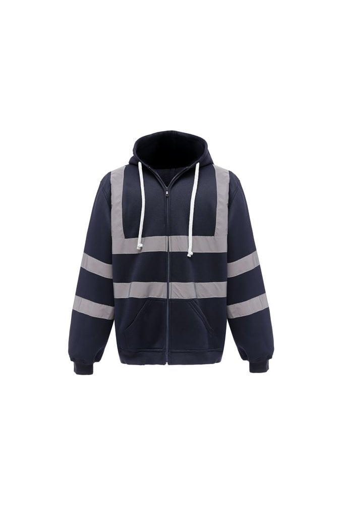 YK012 Yoko Hi Vis Full Zip Hoodie (Small to 3Xlarge) 6 COLOURS RIS 3279 TOM In Orange and Orange Navy